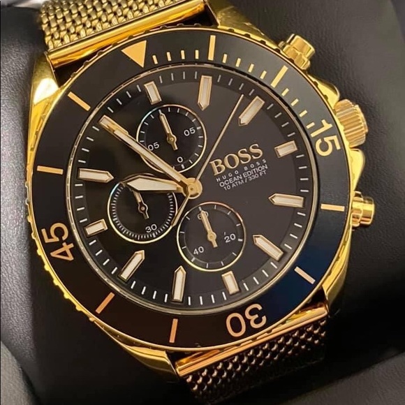HB1513703 - Hugo Boss Men’s Ocean Gold Steel Watch - Picture 4 of 11